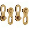 KMC Missing Link 10R Speed Connector - Twin Pack - Ti-N Gold -Chains Sales Store 16958