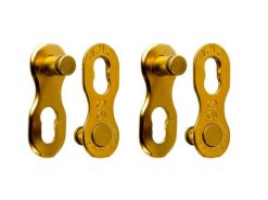 KMC Missing Link 9 Speed Connector - Twin Pack - Ti-N Gold