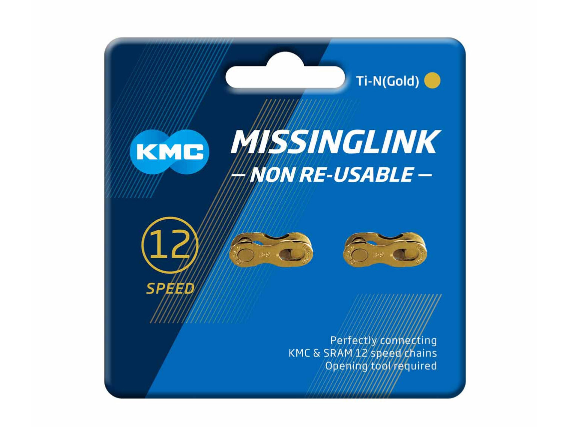 KMC Missing Link 12 Speed Connector - Twin Pack - Ti-N Gold 4 KMC Missing Link 12 Speed Connector - Twin Pack - Ti-N Gold - Image 2